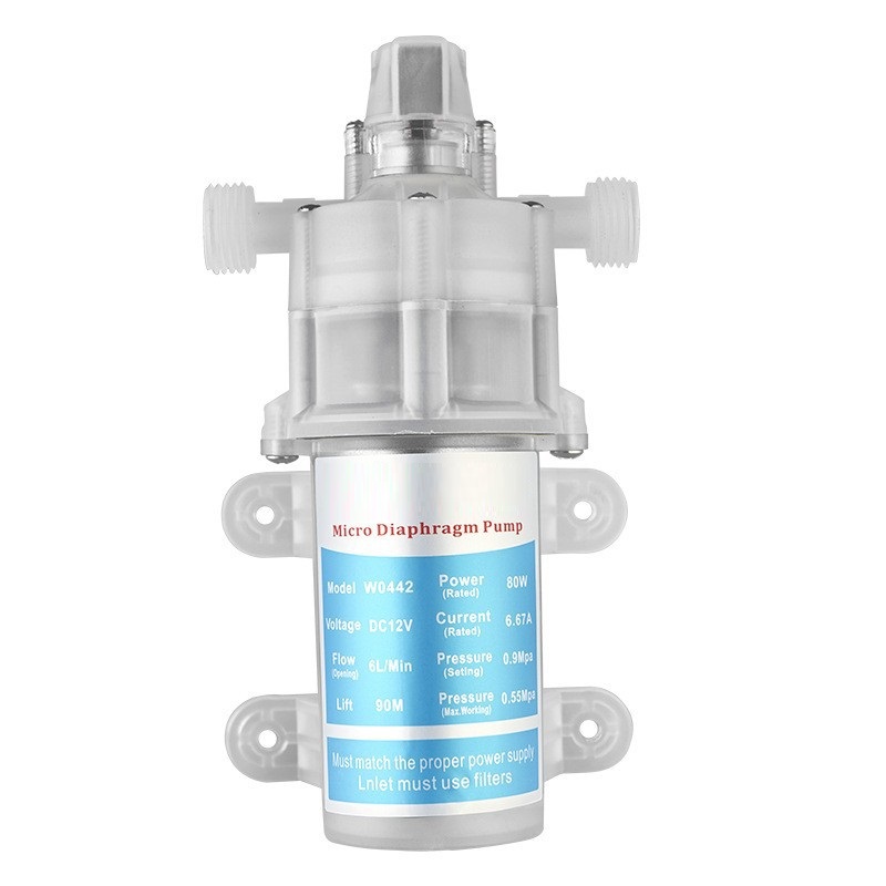 0442 80W 12V 13LPM 3Bar High Flow Food Grade Drinking Water Wine Diaphragm Pump