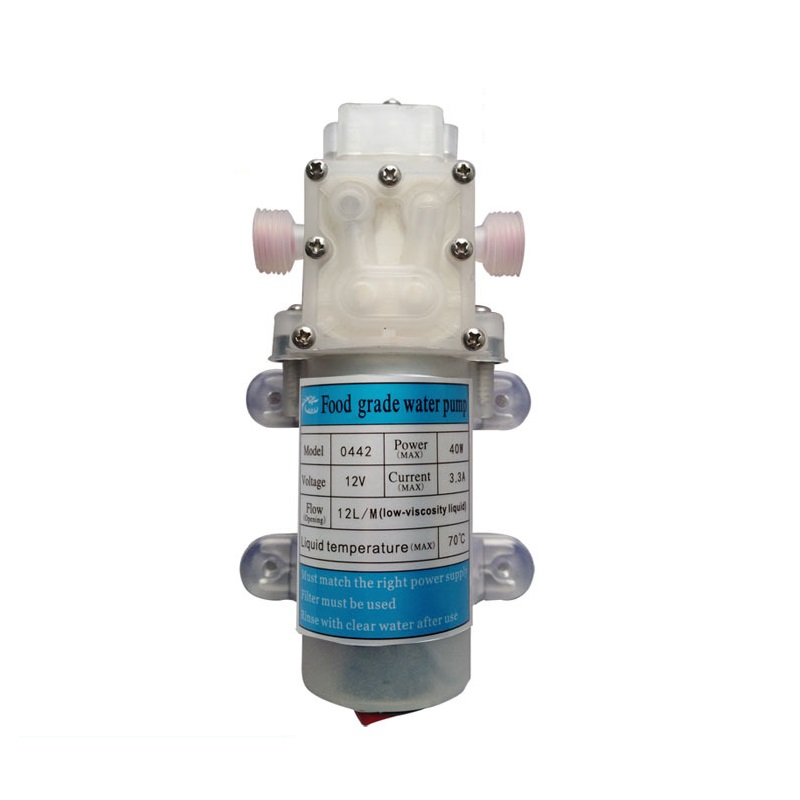0442 40W 12LPM No Pressure Switch High Flow Electric Booster Food Grade Diaphragm Pump