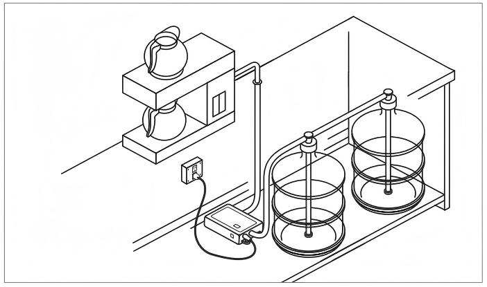 coffee or kiosk with dual inlet BW system coffee or kiosk with dual inlet BW system