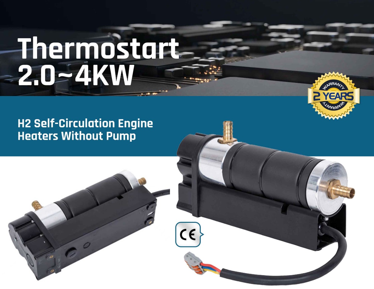 ThermoStart H2 Self-Circulation Engine Heater Without Pump Electric Coolant Preheater